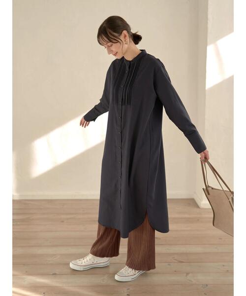 earth music&ecology（アースミュージックアンドエコロジー）の「ベロアプリーツパンツ*（その他パンツ・レディース・ベージュ/ブラウン/サックスブルー/ブラック・FREE）」の17枚目の写真