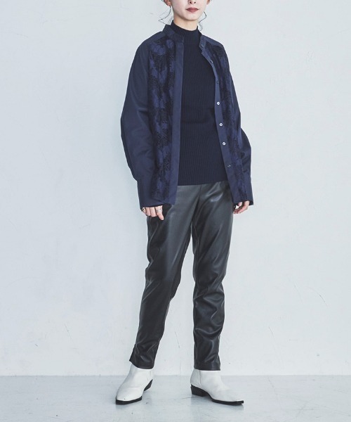 lautreamont BLEUBLANC（ロートレアモンブルーブラン）の「<lautreamont BLEUBLANC>コージーリブニットプルオーバー（ニット/セーター・レディース・ネイビー/ブルー/グリーン・9号）」の5枚目の写真