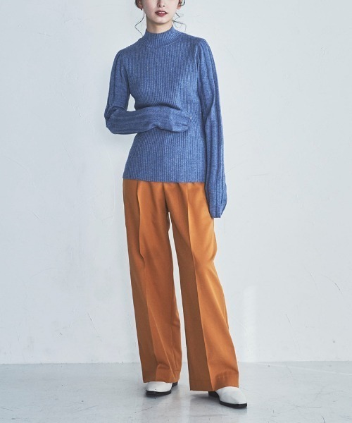 lautreamont BLEUBLANC（ロートレアモンブルーブラン）の「<lautreamont BLEUBLANC>コージーリブニットプルオーバー（ニット/セーター・レディース・ネイビー/ブルー/グリーン・9号）」の8枚目の写真