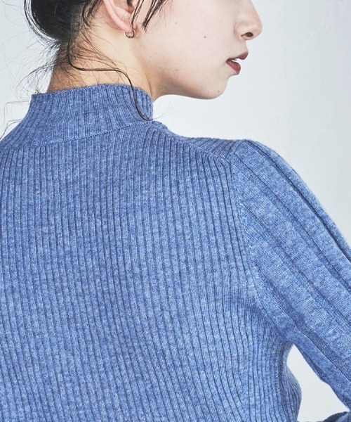 lautreamont BLEUBLANC（ロートレアモンブルーブラン）の「<lautreamont BLEUBLANC>コージーリブニットプルオーバー（ニット/セーター・レディース・ネイビー/ブルー/グリーン・9号）」の10枚目の写真
