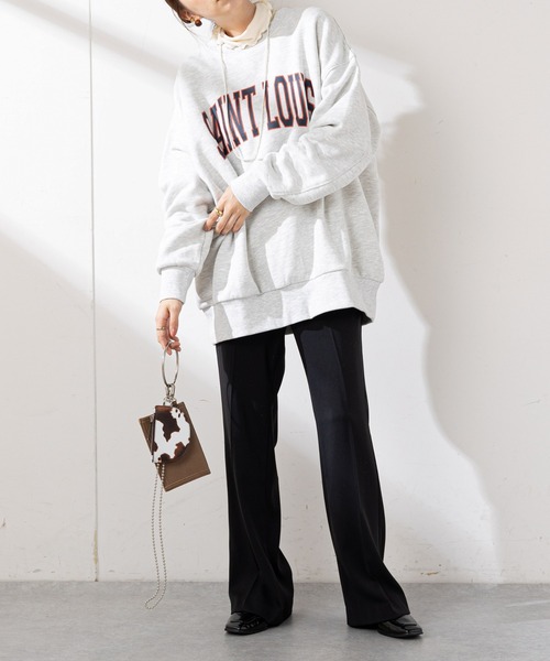 DISCOAT(ディスコート)の「裏起毛ロゴビッグスウェット(スウェット・レディース・ライトベージュ/ダークグリーン/ネイビー・FREE)」の16枚目の写真