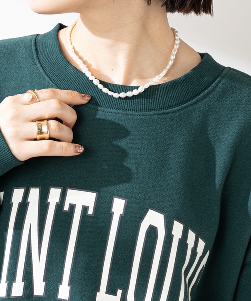 DISCOAT(ディスコート)の「裏起毛ロゴビッグスウェット(スウェット・レディース・ライトベージュ/ダークグリーン/ネイビー・FREE)」の7枚目の写真