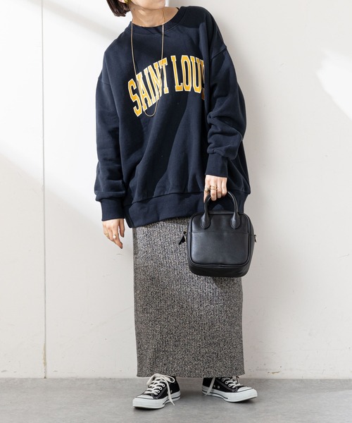 DISCOAT(ディスコート)の「裏起毛ロゴビッグスウェット(スウェット・レディース・ライトベージュ/ダークグリーン/ネイビー・FREE)」の14枚目の写真