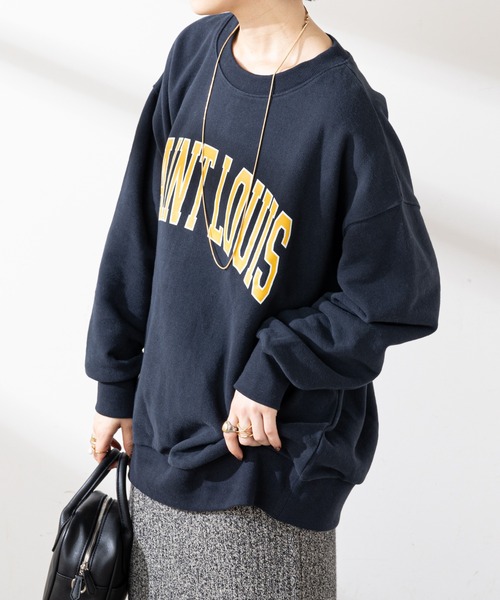 DISCOAT(ディスコート)の「裏起毛ロゴビッグスウェット(スウェット・レディース・ライトベージュ/ダークグリーン/ネイビー・FREE)」の21枚目の写真