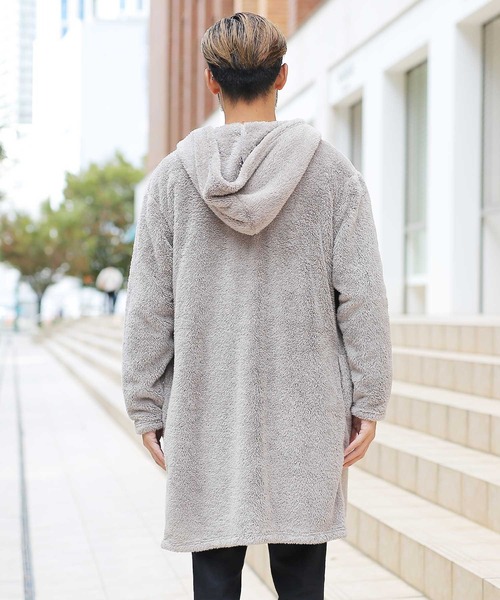 jiggys shop（ジギーズショップ）の「ボアフード コーディガン（その他アウター・メンズ・ブラック/ベージュ/グレイッシュベージュ・MEDIUM/LARGE）」の7枚目の写真