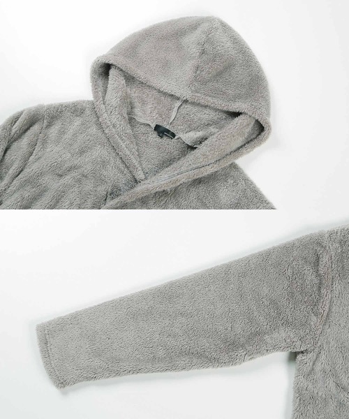 jiggys shop（ジギーズショップ）の「ボアフード コーディガン（その他アウター・メンズ・ブラック/ベージュ/グレイッシュベージュ・MEDIUM/LARGE）」の9枚目の写真