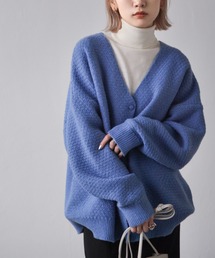 カラーボリュームニットカーディガン