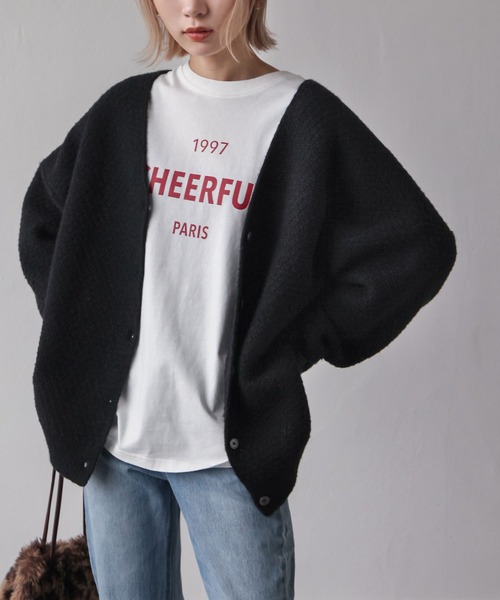 Chillfar（チルファー）の「カラーボリュームニットカーディガン（カーディガン/ボレロ・レディース・ブラック/オレンジ/ブルー/グリーン/アイボリー/マスタード・FREE）」の15枚目の写真