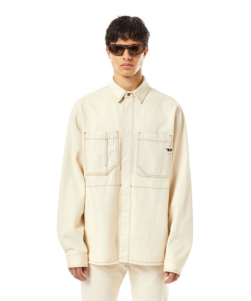 DIESEL（ディーゼル）の「DIESEL SS22 メンズ シャツ ワークシャツ デニム サステナブル（シャツ/ブラウス・メンズ・ホワイト・SMALL/MEDIUM/X-LARGE/LARGE）」の9枚目の写真