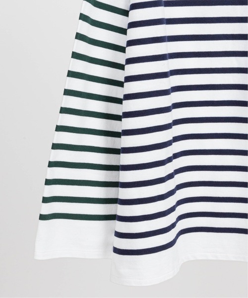 ORCIVAL(オーシバル)の「【ORCIVAL / オーシバル】HARLEQUIN WIDE BODY BOAT NECK(Tシャツ/カットソー・メンズ・グリーン系その他/ブルー系その他・6/8)」の4枚目の写真