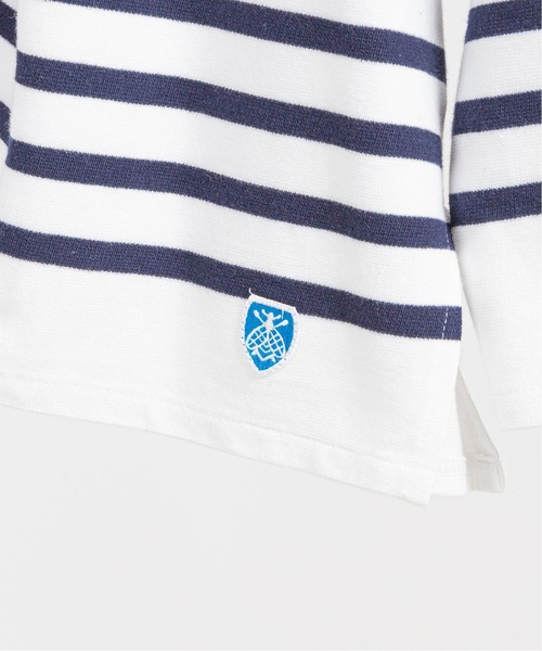 ORCIVAL(オーシバル)の「【ORCIVAL / オーシバル】HARLEQUIN WIDE BODY BOAT NECK(Tシャツ/カットソー・メンズ・グリーン系その他/ブルー系その他・6/8)」の7枚目の写真