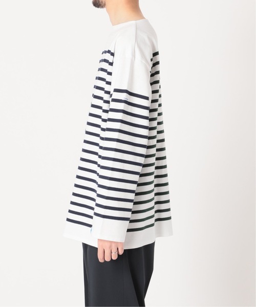 ORCIVAL(オーシバル)の「【ORCIVAL / オーシバル】HARLEQUIN WIDE BODY BOAT NECK(Tシャツ/カットソー・メンズ・グリーン系その他/ブルー系その他・6/8)」の9枚目の写真