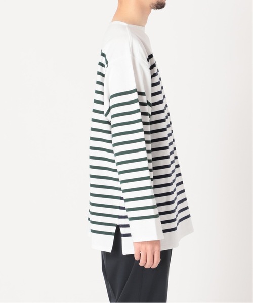 ORCIVAL(オーシバル)の「【ORCIVAL / オーシバル】HARLEQUIN WIDE BODY BOAT NECK(Tシャツ/カットソー・メンズ・グリーン系その他/ブルー系その他・6/8)」の11枚目の写真
