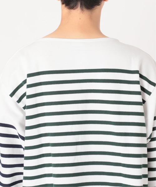 ORCIVAL(オーシバル)の「【ORCIVAL / オーシバル】HARLEQUIN WIDE BODY BOAT NECK(Tシャツ/カットソー・メンズ・グリーン系その他/ブルー系その他・6/8)」の12枚目の写真