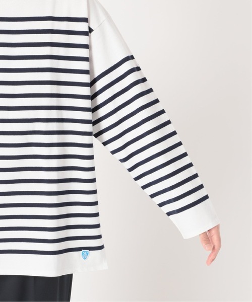 ORCIVAL(オーシバル)の「【ORCIVAL / オーシバル】HARLEQUIN WIDE BODY BOAT NECK(Tシャツ/カットソー・メンズ・グリーン系その他/ブルー系その他・6/8)」の14枚目の写真