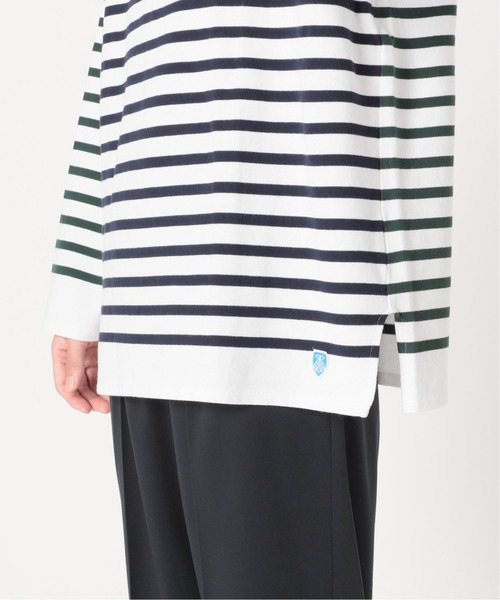 ORCIVAL(オーシバル)の「【ORCIVAL / オーシバル】HARLEQUIN WIDE BODY BOAT NECK(Tシャツ/カットソー・メンズ・グリーン系その他/ブルー系その他・6/8)」の16枚目の写真