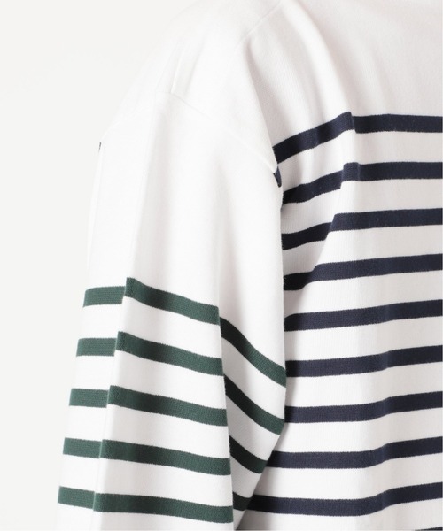 ORCIVAL(オーシバル)の「【ORCIVAL / オーシバル】HARLEQUIN WIDE BODY BOAT NECK(Tシャツ/カットソー・メンズ・グリーン系その他/ブルー系その他・6/8)」の17枚目の写真