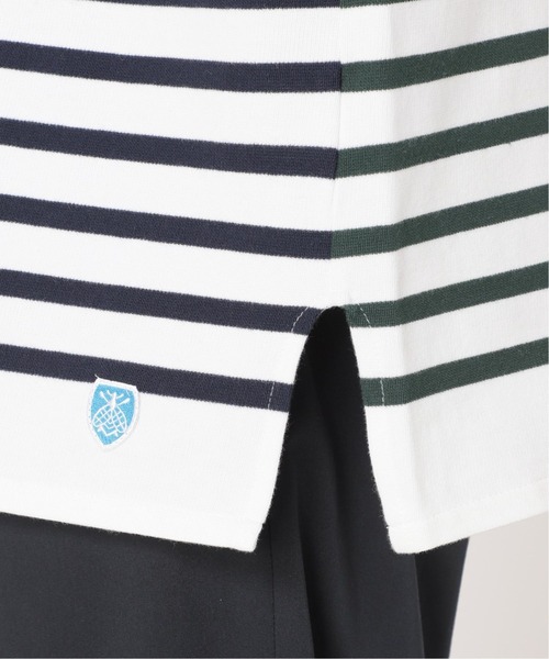 ORCIVAL(オーシバル)の「【ORCIVAL / オーシバル】HARLEQUIN WIDE BODY BOAT NECK(Tシャツ/カットソー・メンズ・グリーン系その他/ブルー系その他・6/8)」の18枚目の写真