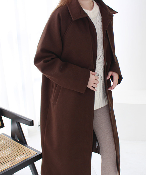MODE ROBE(モードローブ)の「スタンドカラーケープコート(その他アウター・レディース・アイボリー/モカ/ブラック/ブラウン・FREE)」の11枚目の写真