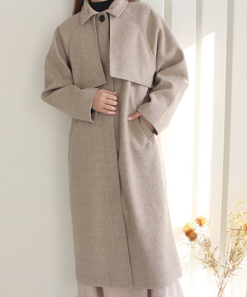 MODE ROBE(モードローブ)の「スタンドカラーケープコート(その他アウター・レディース・アイボリー/モカ/ブラック/ブラウン・FREE)」の21枚目の写真