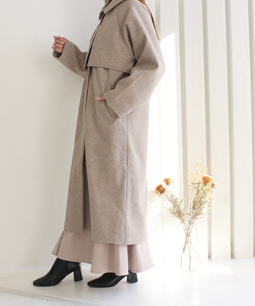 MODE ROBE(モードローブ)の「スタンドカラーケープコート(その他アウター・レディース・アイボリー/モカ/ブラック/ブラウン・FREE)」の22枚目の写真