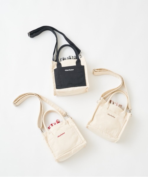 OLIVE des OLIVE（オリーブデオリーブ）の「巾着ミニトート（ショルダーバッグ・レディース・ベージュ/レッド/ブラック・FREE）」の4枚目の写真