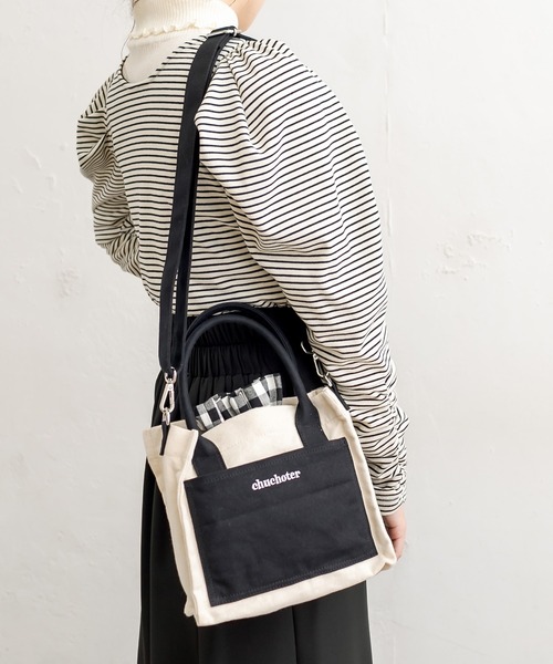 OLIVE des OLIVE（オリーブデオリーブ）の「巾着ミニトート（ショルダーバッグ・レディース・ベージュ/レッド/ブラック・FREE）」の5枚目の写真