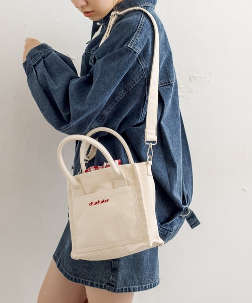 OLIVE des OLIVE（オリーブデオリーブ）の「巾着ミニトート（ショルダーバッグ・レディース・ベージュ/レッド/ブラック・FREE）」の9枚目の写真