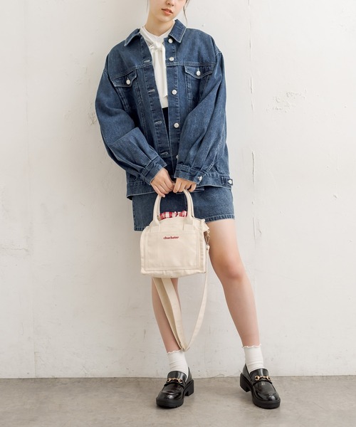 OLIVE des OLIVE（オリーブデオリーブ）の「巾着ミニトート（ショルダーバッグ・レディース・ベージュ/レッド/ブラック・FREE）」の10枚目の写真