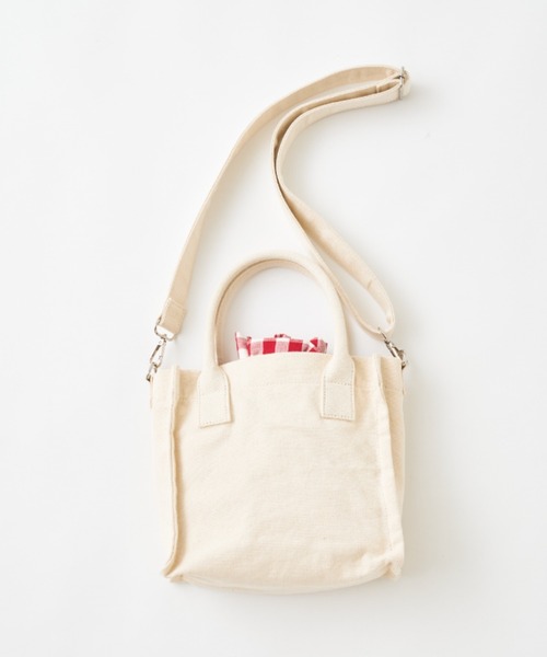 OLIVE des OLIVE（オリーブデオリーブ）の「巾着ミニトート（ショルダーバッグ・レディース・ベージュ/レッド/ブラック・FREE）」の12枚目の写真