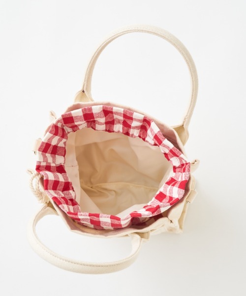 OLIVE des OLIVE（オリーブデオリーブ）の「巾着ミニトート（ショルダーバッグ・レディース・ベージュ/レッド/ブラック・FREE）」の18枚目の写真