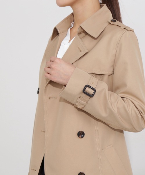 NATURAL BEAUTY BASIC（ナチュラルビューティーベーシック）の「ＴＣベーシックトレンチコート（トレンチコート・レディース・ネイビー/ベージュ・SMALL/LARGE/MEDIUM）」の3枚目の写真