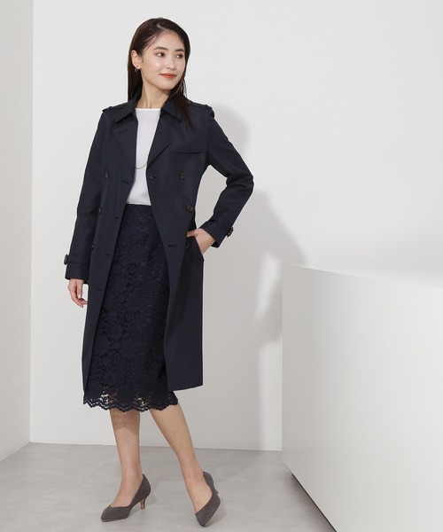 NATURAL BEAUTY BASIC（ナチュラルビューティーベーシック）の「ＴＣベーシックトレンチコート（トレンチコート・レディース・ネイビー/ベージュ・SMALL/LARGE/MEDIUM）」の8枚目の写真