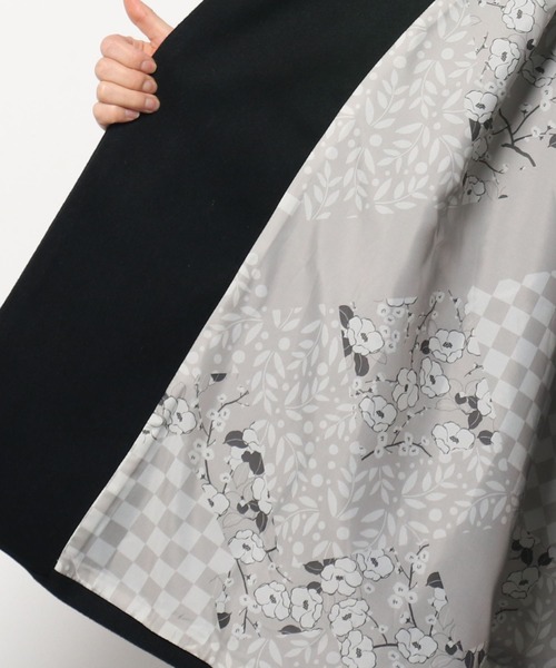 utatane（ウタタネ）の「和装コート ポンチョ ニコアンティーク（ポンチョ・レディース・ブラック・FREE）」の10枚目の写真