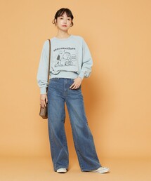 FREAK'S STORE | SOMETHING × FREAK'S STORE/サムシング 別注LISA WIDE/別注リサワイドデニム(ハイウエストデニム)(デニムパンツ)