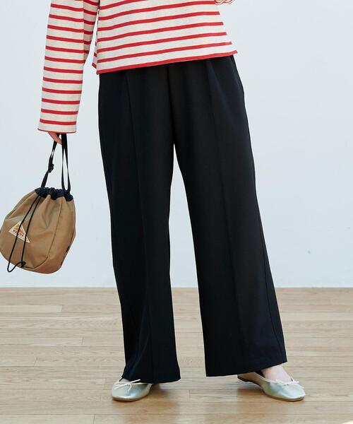 green label relaxing（グリーンレーベルリラクシング）の「【WEB限定】［ XS /H148-155㎝］オルマイパンツ P/PU ツイル ワイド（その他パンツ・レディース・ナチュラル/ブラウン/ブラック/ターコイズブルー/ライム・XS）」の2枚目の写真