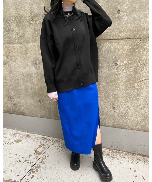 INGNI(イング)の「クルーネックミドル丈カーディガン(カーディガン/ボレロ・レディース・イエロー/ブルー/グリーン/ブラック/アイボリー・M)」の18枚目の写真