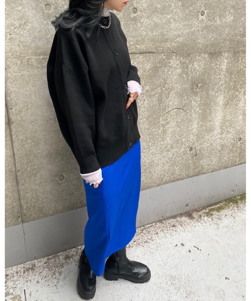 INGNI(イング)の「クルーネックミドル丈カーディガン(カーディガン/ボレロ・レディース・イエロー/ブルー/グリーン/ブラック/アイボリー・M)」の19枚目の写真