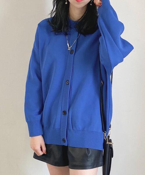 INGNI(イング)の「クルーネックミドル丈カーディガン(カーディガン/ボレロ・レディース・イエロー/ブルー/グリーン/ブラック/アイボリー・M)」の17枚目の写真