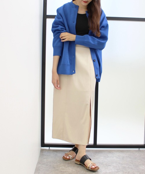 INGNI(イング)の「クルーネックミドル丈カーディガン(カーディガン/ボレロ・レディース・イエロー/ブルー/グリーン/ブラック/アイボリー・M)」の16枚目の写真