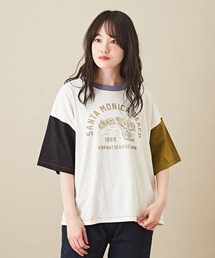 CUBE SUGAR（キューブシュガー）の「リサイクル天竺グラフィックロゴビッグTシャツ（Tシャツ/カットソー）」