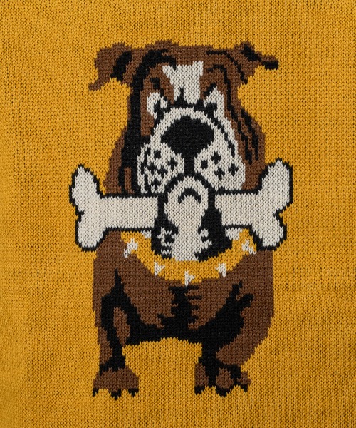 kutir（クティール）の「ブルドッククルーネックニット（ニット/セーター・メンズ・レッド/イエロー/グリーン/ライトブラウン・MEDIUM/LARGE）」の16枚目の写真