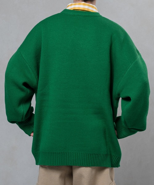 kutir（クティール）の「ブルドッククルーネックニット（ニット/セーター・メンズ・レッド/イエロー/グリーン/ライトブラウン・MEDIUM/LARGE）」の19枚目の写真