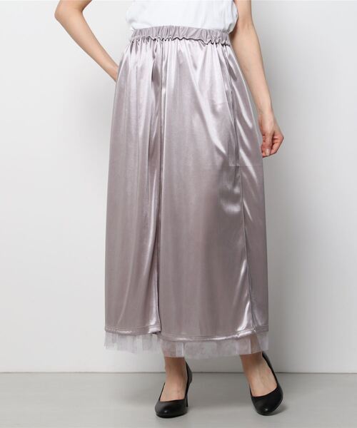 AS KNOW AS PINKY（アズノゥアズピンキー）の「チュール重ねる染まるスカート（スカート・レディース・グレー系その他/グリーン系その他/パープル系その他・FREE）」の12枚目の写真