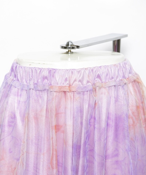 AS KNOW AS PINKY（アズノゥアズピンキー）の「チュール重ねる染まるスカート（スカート・レディース・グレー系その他/グリーン系その他/パープル系その他・FREE）」の7枚目の写真