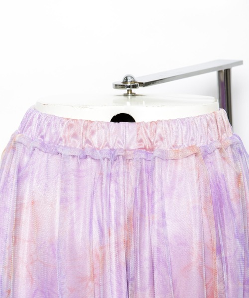 AS KNOW AS PINKY（アズノゥアズピンキー）の「チュール重ねる染まるスカート（スカート・レディース・グレー系その他/グリーン系その他/パープル系その他・FREE）」の9枚目の写真