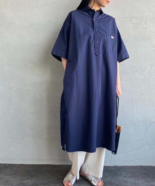 DANTON - DANTON コットンポプリンシャツワンピース DANTON/ダントン] コットンポプリンシャツワンピース（シャツ