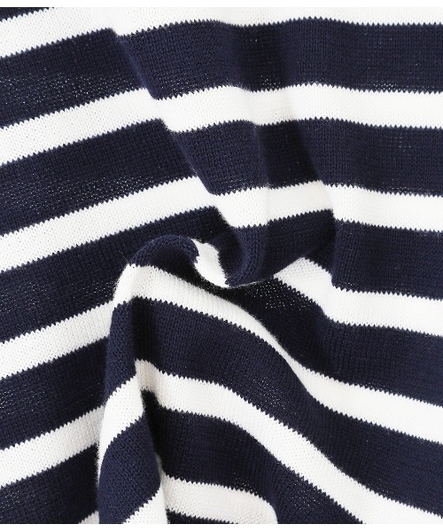 GOLD（ゴールド）の「東洋エンタープライズ GOLD / ゴールド：C/S KNIT BORDER B/NECK：22A-GL90214[MUS]（Tシャツ/カットソー・メンズ・ネイビー/ブラック・M/L）」の9枚目の写真