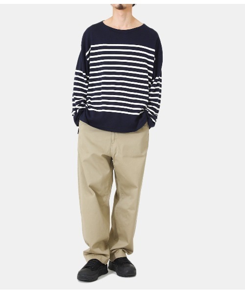 GOLD（ゴールド）の「東洋エンタープライズ GOLD / ゴールド：C/S KNIT BORDER B/NECK：22A-GL90214[MUS]（Tシャツ/カットソー・メンズ・ネイビー/ブラック・M/L）」の5枚目の写真