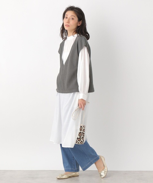 LEPSIM(レプシィム)の「レイヤードベスト 261248(ベスト・レディース・ブラック/グレー/カーキ・FREE)」の5枚目の写真